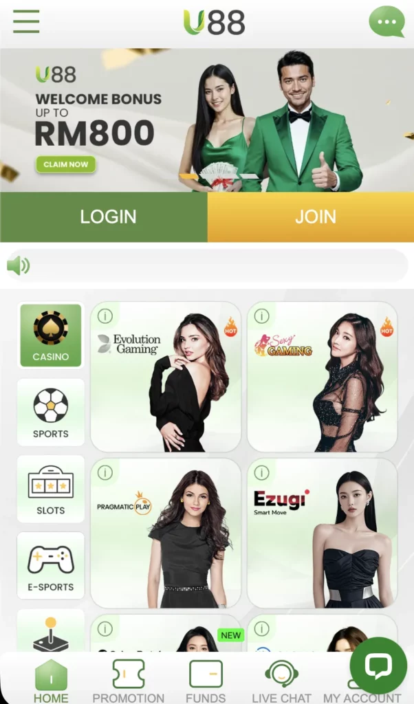 Welcome to U88 Casino Malaysia